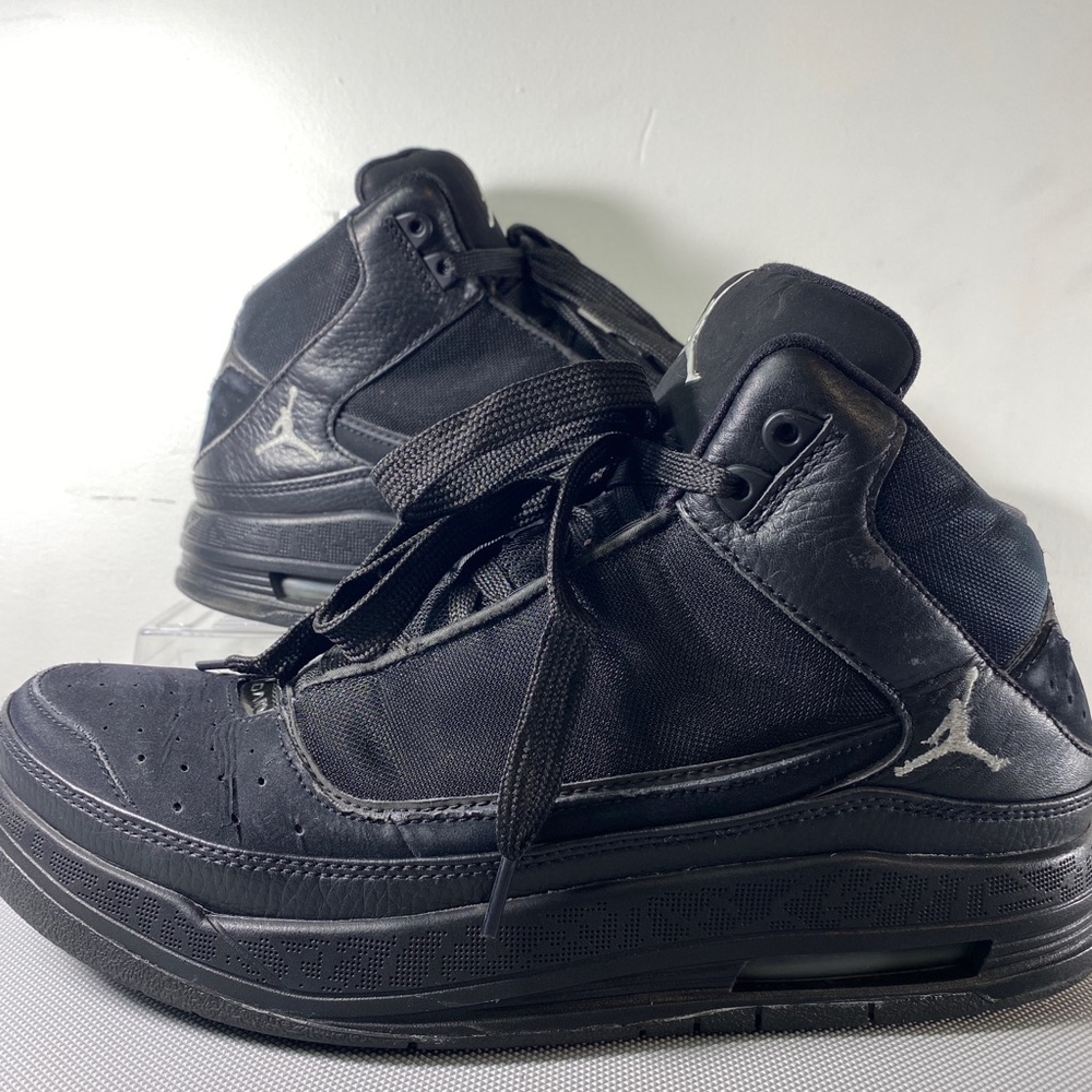 JORDAN JUMPMAN H-SERIES 428834-002 BLACK/METALLIC SILVER Size 8